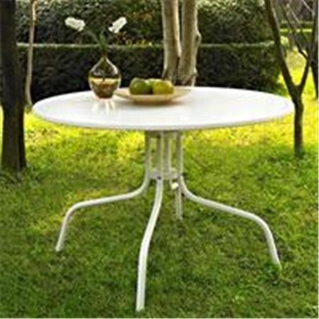 CLASSIC ACCESSORIES Crosley Furniture  Griffith Metal 40 in. Dining Table in White Finish VE96679